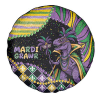Mardi Gras Spare Tire Cover King Rex Glitter Effect