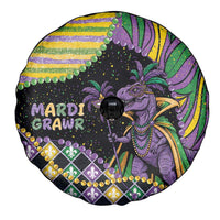 Mardi Gras Spare Tire Cover King Rex Glitter Effect