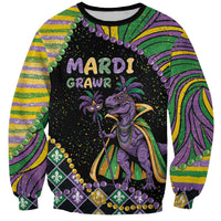 Mardi Gras Sweatshirt King Rex Glitter Effect