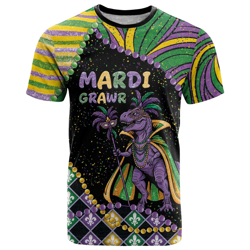 Mardi Gras T Shirt King Rex Glitter Effect