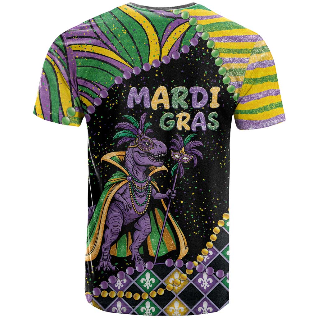 Mardi Gras T Shirt King Rex Glitter Effect