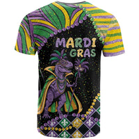 Mardi Gras T Shirt King Rex Glitter Effect