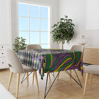 Mardi Gras Tablecloth King Rex Glitter Effect