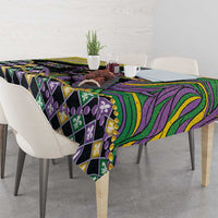 Mardi Gras Tablecloth King Rex Glitter Effect