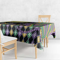 Mardi Gras Tablecloth King Rex Glitter Effect