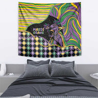 Mardi Gras Tapestry King Rex Glitter Effect