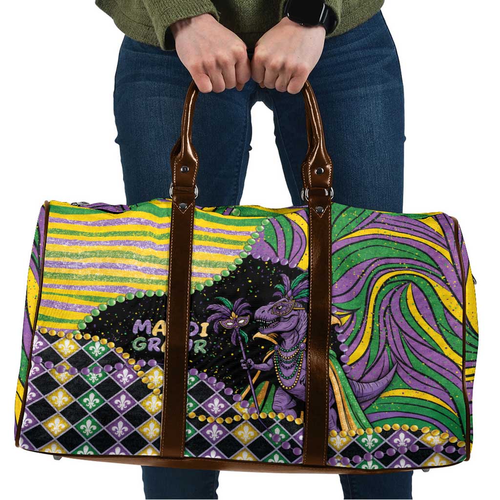 Mardi Gras Travel Bag King Rex Glitter Effect