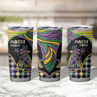 Mardi Gras Tumbler Cup King Rex Glitter Effect