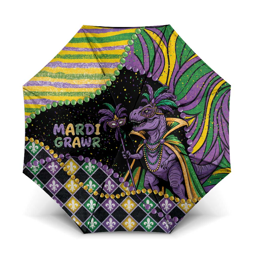 Mardi Gras Umbrella King Rex Glitter Effect