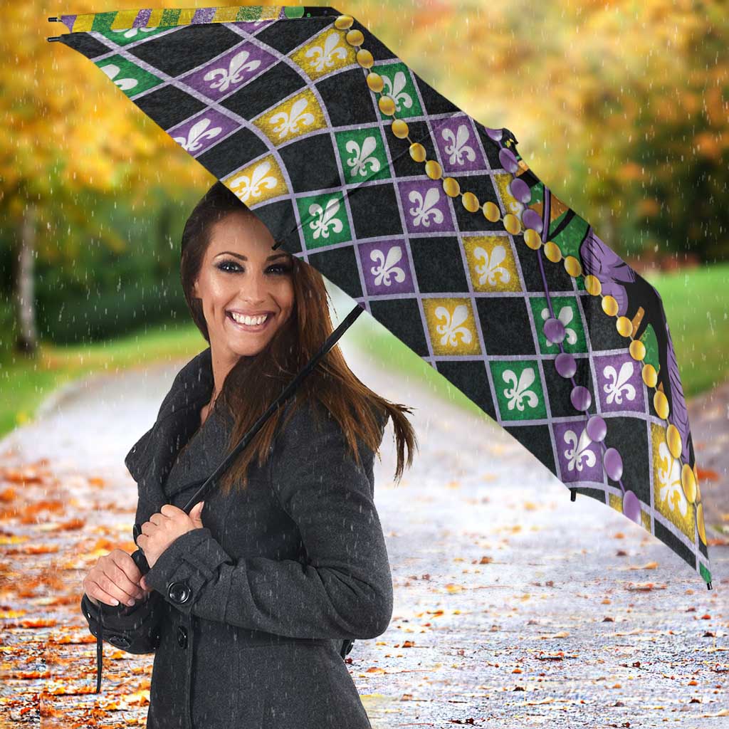 Mardi Gras Umbrella King Rex Glitter Effect
