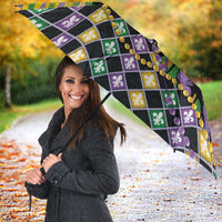 Mardi Gras Umbrella King Rex Glitter Effect