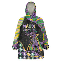 Mardi Gras Wearable Blanket Hoodie King Rex Glitter Effect