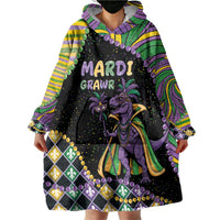 Mardi Gras Wearable Blanket Hoodie King Rex Glitter Effect