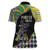 Mardi Gras Women Polo Shirt King Rex Glitter Effect