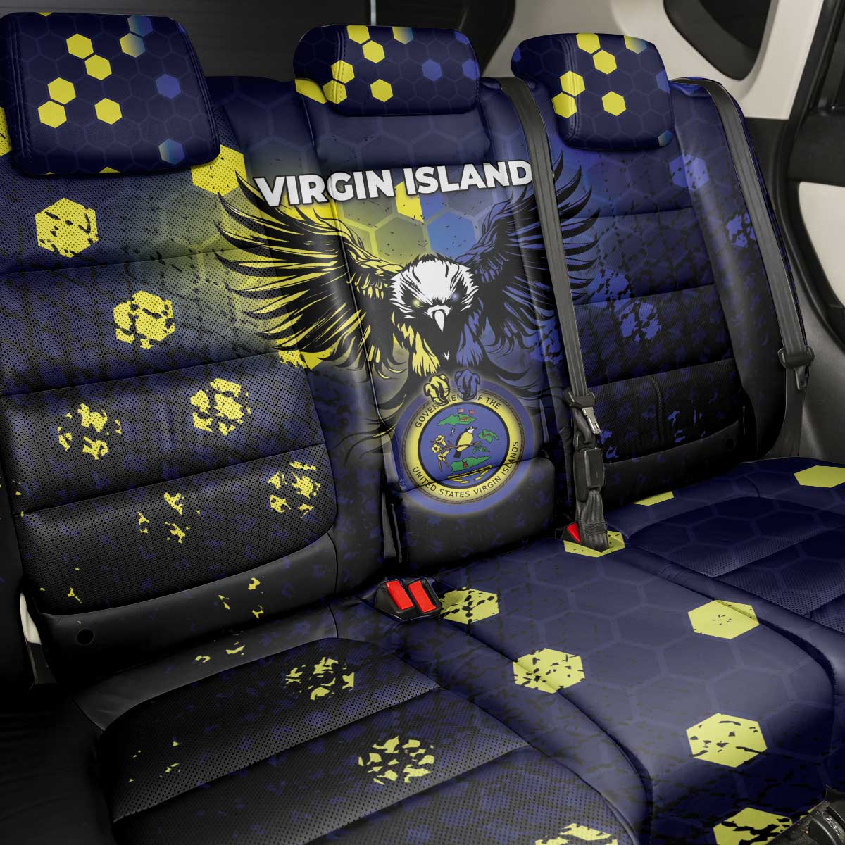 United States Virgin Islands Back Car Seat Cover Eagle Bird Unique Style - Wonder Print Shop