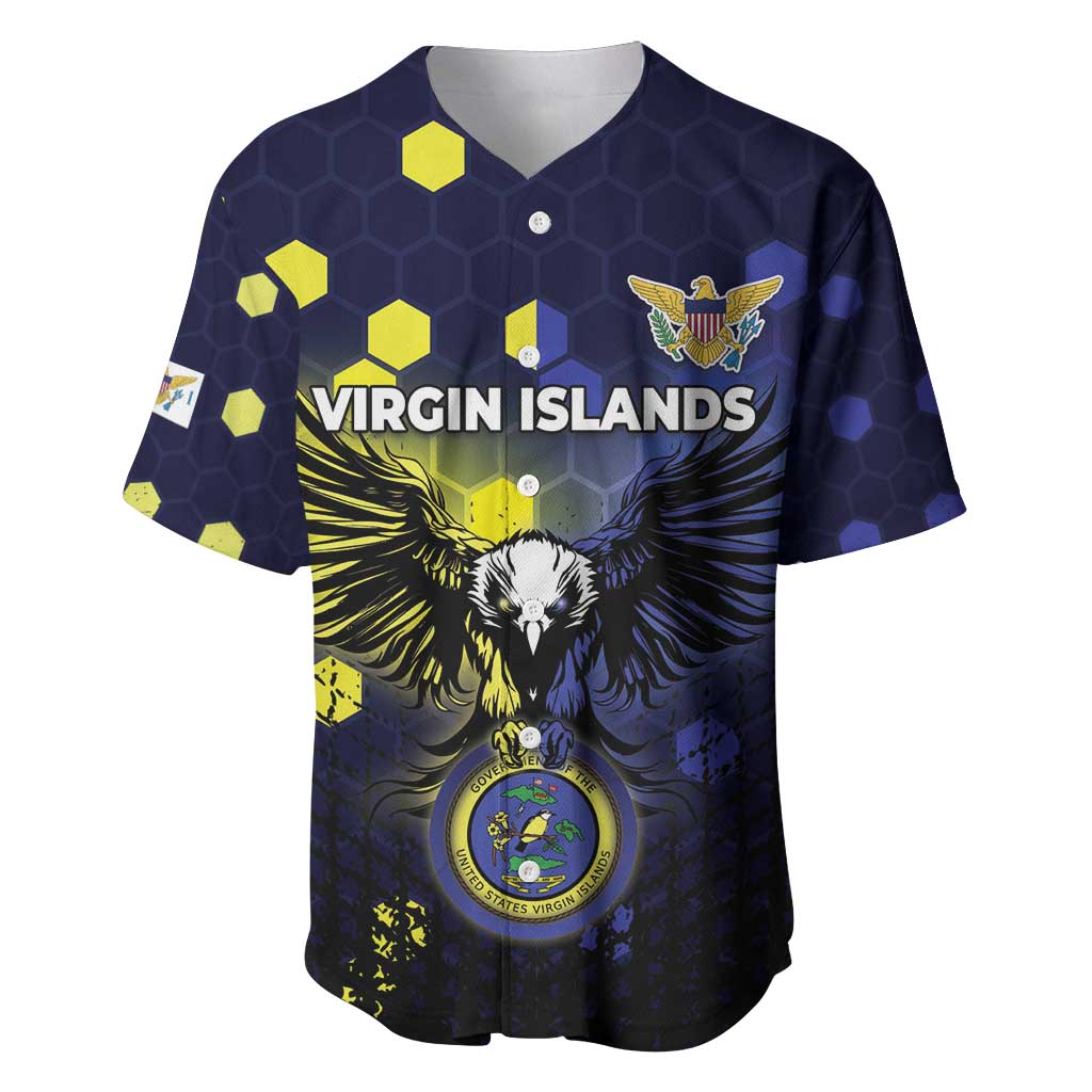 Personalized United States Virgin Islands Baseball Jersey Eagle Bird Unique Style - Wonder Print Shop