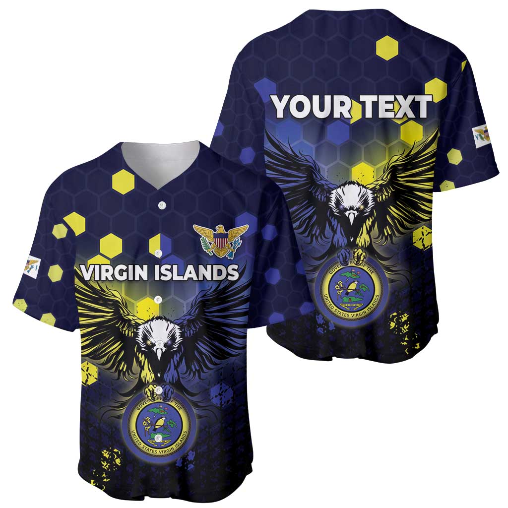 Personalized United States Virgin Islands Baseball Jersey Eagle Bird Unique Style - Wonder Print Shop