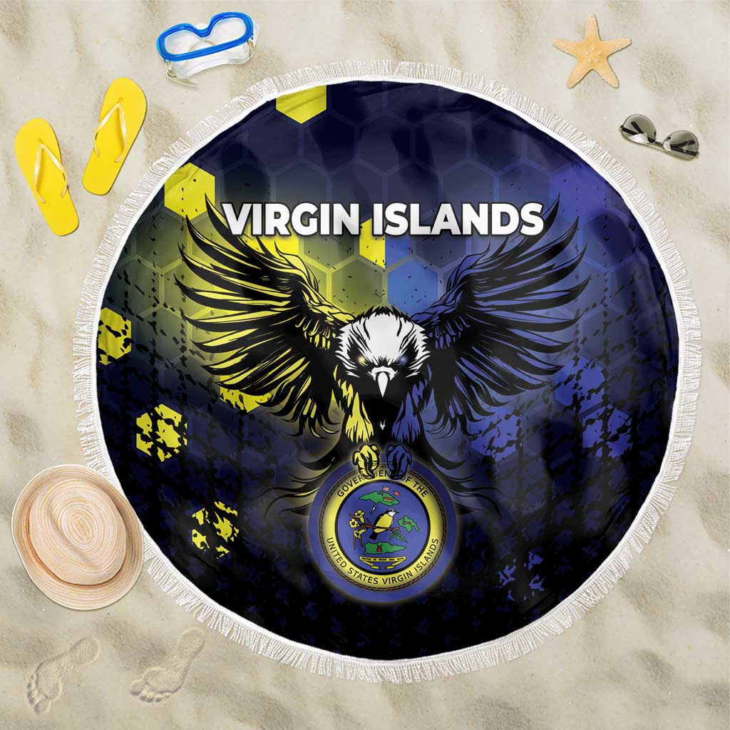 United States Virgin Islands Beach Blanket Eagle Bird Unique Style - Wonder Print Shop