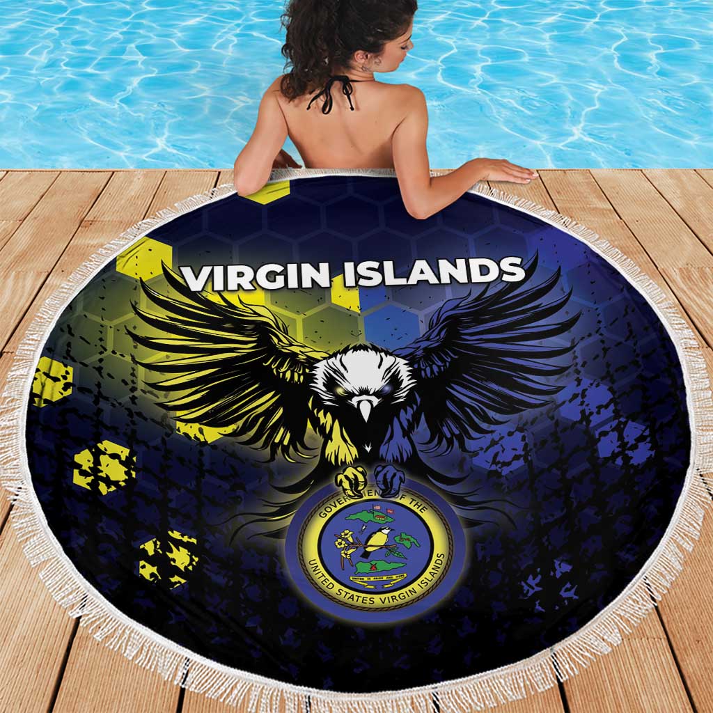 United States Virgin Islands Beach Blanket Eagle Bird Unique Style - Wonder Print Shop