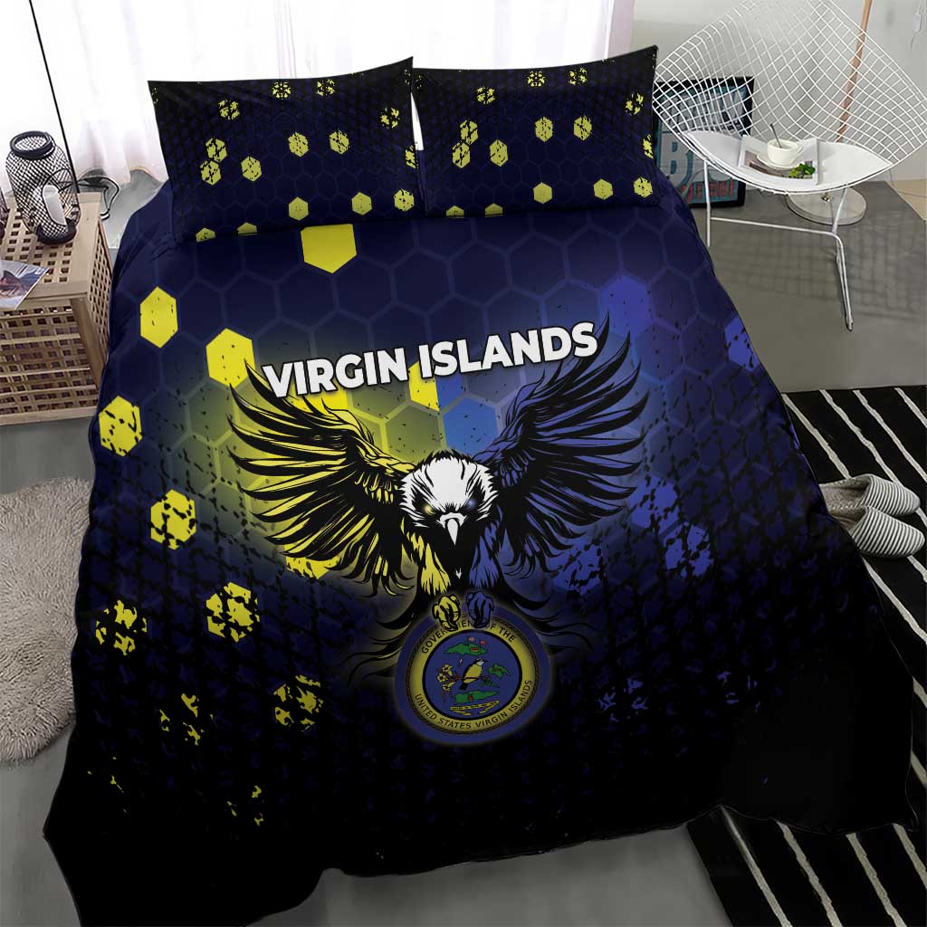 United States Virgin Islands Bedding Set Eagle Bird Unique Style - Wonder Print Shop