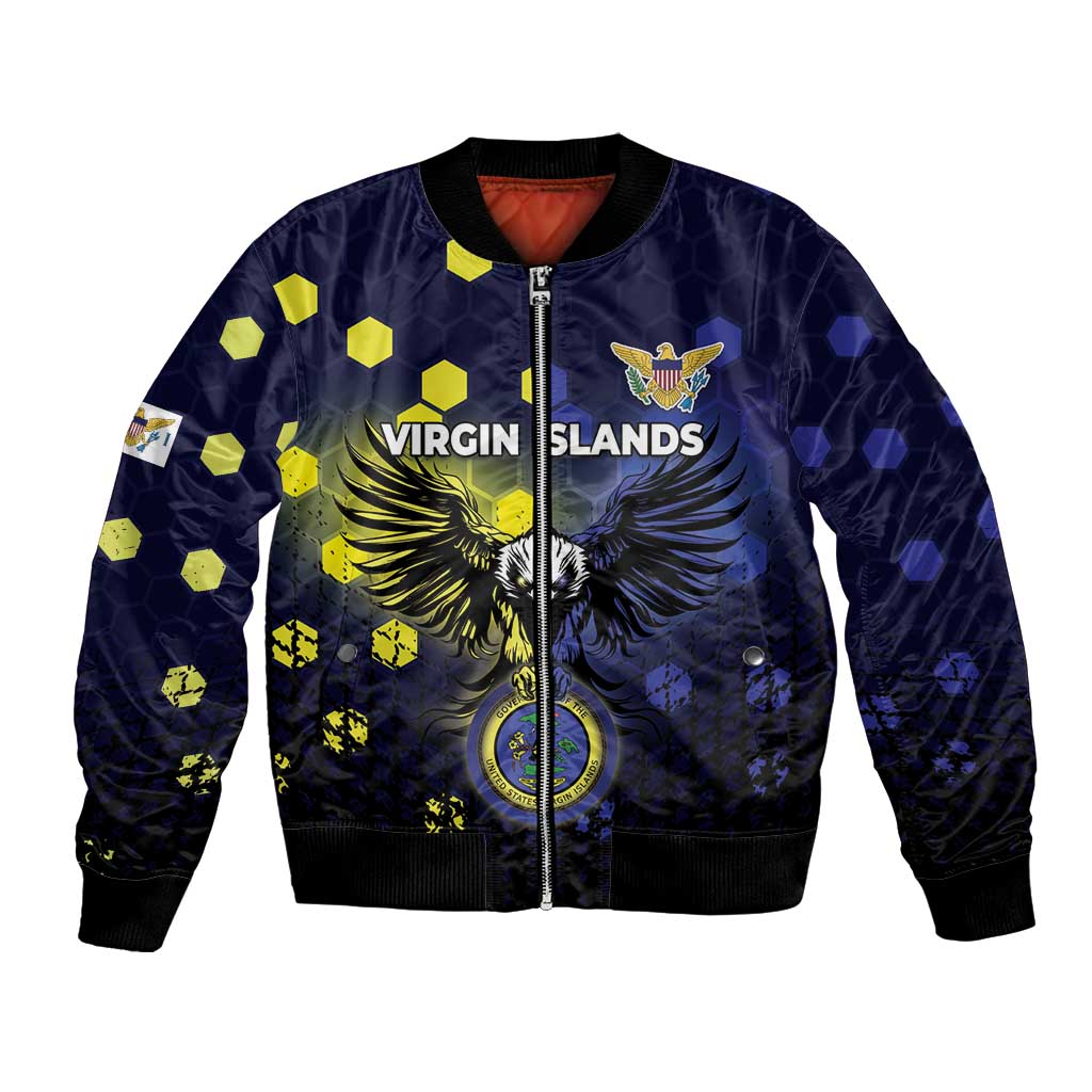 Personalized United States Virgin Islands Bomber Jacket Eagle Bird Unique Style - Wonder Print Shop