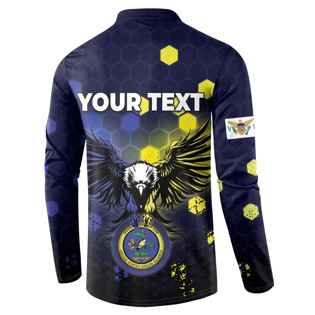 Personalized United States Virgin Islands Button Sweatshirt Eagle Bird Unique Style - Wonder Print Shop