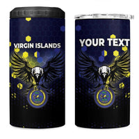 Personalized United States Virgin Islands 4 in 1 Can Cooler Tumbler Eagle Bird Unique Style - Wonder Print Shop