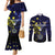 Personalized United States Virgin Islands Couples Matching Mermaid Dress and Long Sleeve Button Shirt Eagle Bird Unique Style - Wonder Print Shop