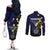 Personalized United States Virgin Islands Couples Matching Off The Shoulder Long Sleeve Dress and Long Sleeve Button Shirt Eagle Bird Unique Style - Wonder Print Shop