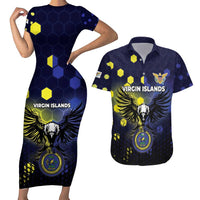 Personalized United States Virgin Islands Couples Matching Short Sleeve Bodycon Dress and Hawaiian Shirt Eagle Bird Unique Style - Wonder Print Shop