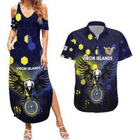 Personalized United States Virgin Islands Couples Matching Summer Maxi Dress and Hawaiian Shirt Eagle Bird Unique Style - Wonder Print Shop