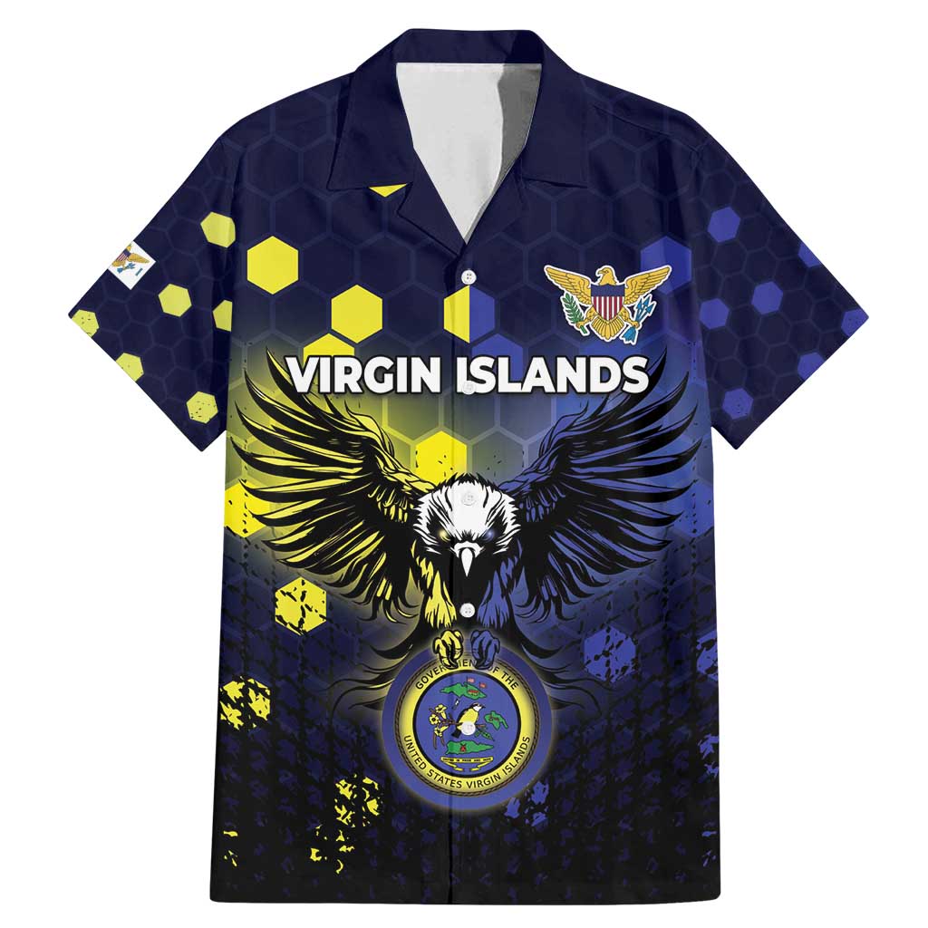 Personalized United States Virgin Islands Family Matching Mermaid Dress and Hawaiian Shirt Eagle Bird Unique Style - Wonder Print Shop