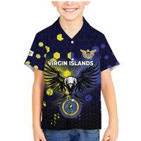 Personalized United States Virgin Islands Family Matching Mermaid Dress and Hawaiian Shirt Eagle Bird Unique Style - Wonder Print Shop