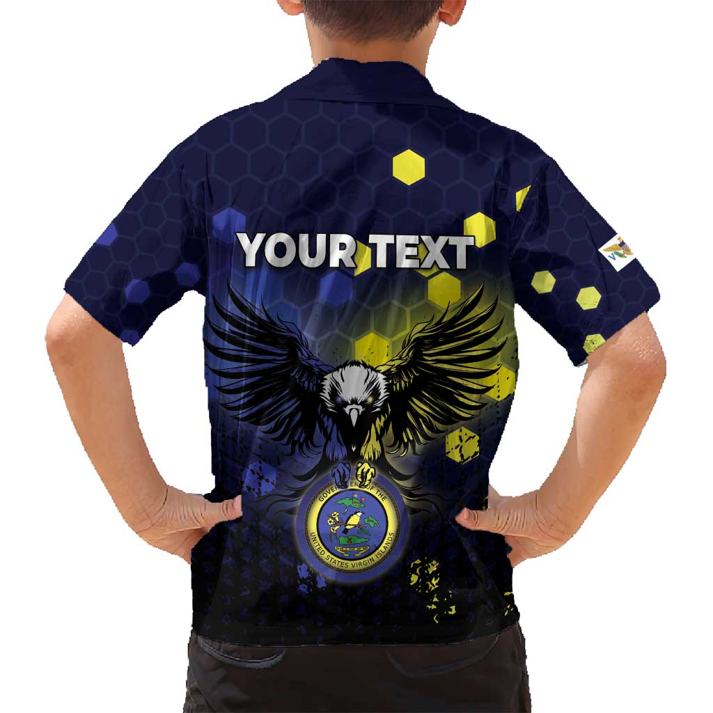 Personalized United States Virgin Islands Family Matching Off Shoulder Short Dress and Hawaiian Shirt Eagle Bird Unique Style - Wonder Print Shop