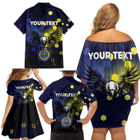 Personalized United States Virgin Islands Family Matching Off Shoulder Short Dress and Hawaiian Shirt Eagle Bird Unique Style - Wonder Print Shop