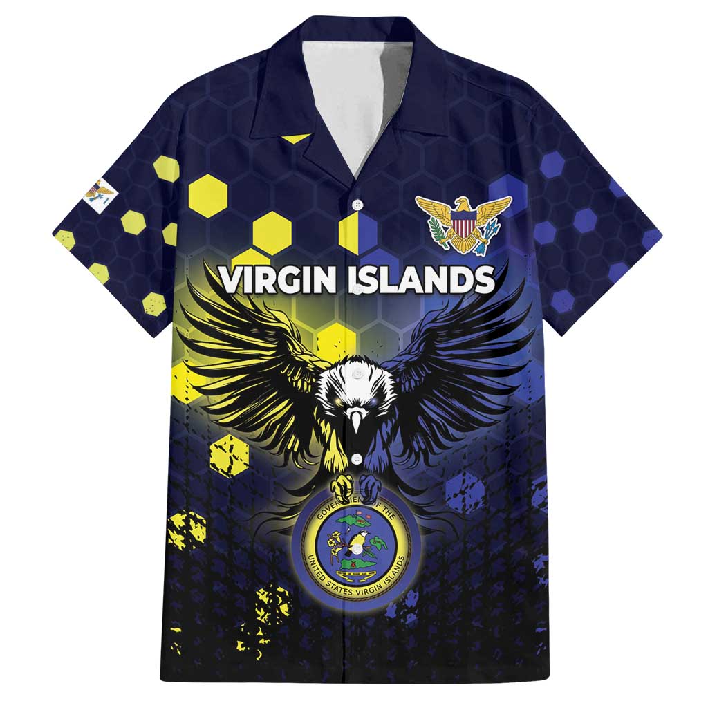 Personalized United States Virgin Islands Family Matching Puletasi and Hawaiian Shirt Eagle Bird Unique Style - Wonder Print Shop