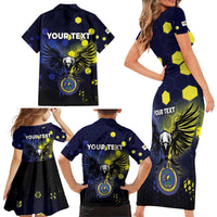 Personalized United States Virgin Islands Family Matching Short Sleeve Bodycon Dress and Hawaiian Shirt Eagle Bird Unique Style - Wonder Print Shop