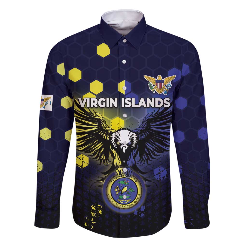 Personalized United States Virgin Islands Family Matching Short Sleeve Bodycon Dress and Hawaiian Shirt Eagle Bird Unique Style - Wonder Print Shop