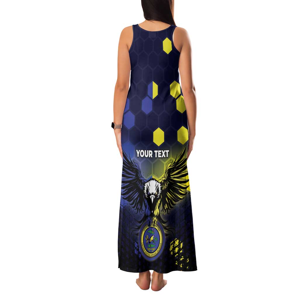 Personalized United States Virgin Islands Family Matching Tank Maxi Dress and Hawaiian Shirt Eagle Bird Unique Style - Wonder Print Shop