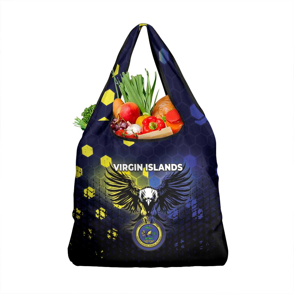 United States Virgin Islands Grocery Bag Eagle Bird Unique Style - Wonder Print Shop