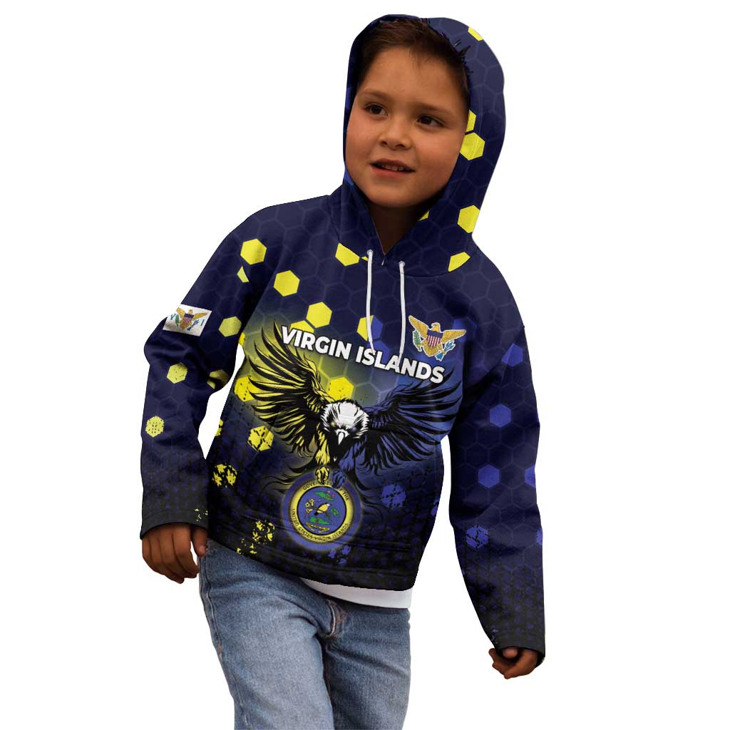 Personalized United States Virgin Islands Kid Hoodie Eagle Bird Unique Style - Wonder Print Shop