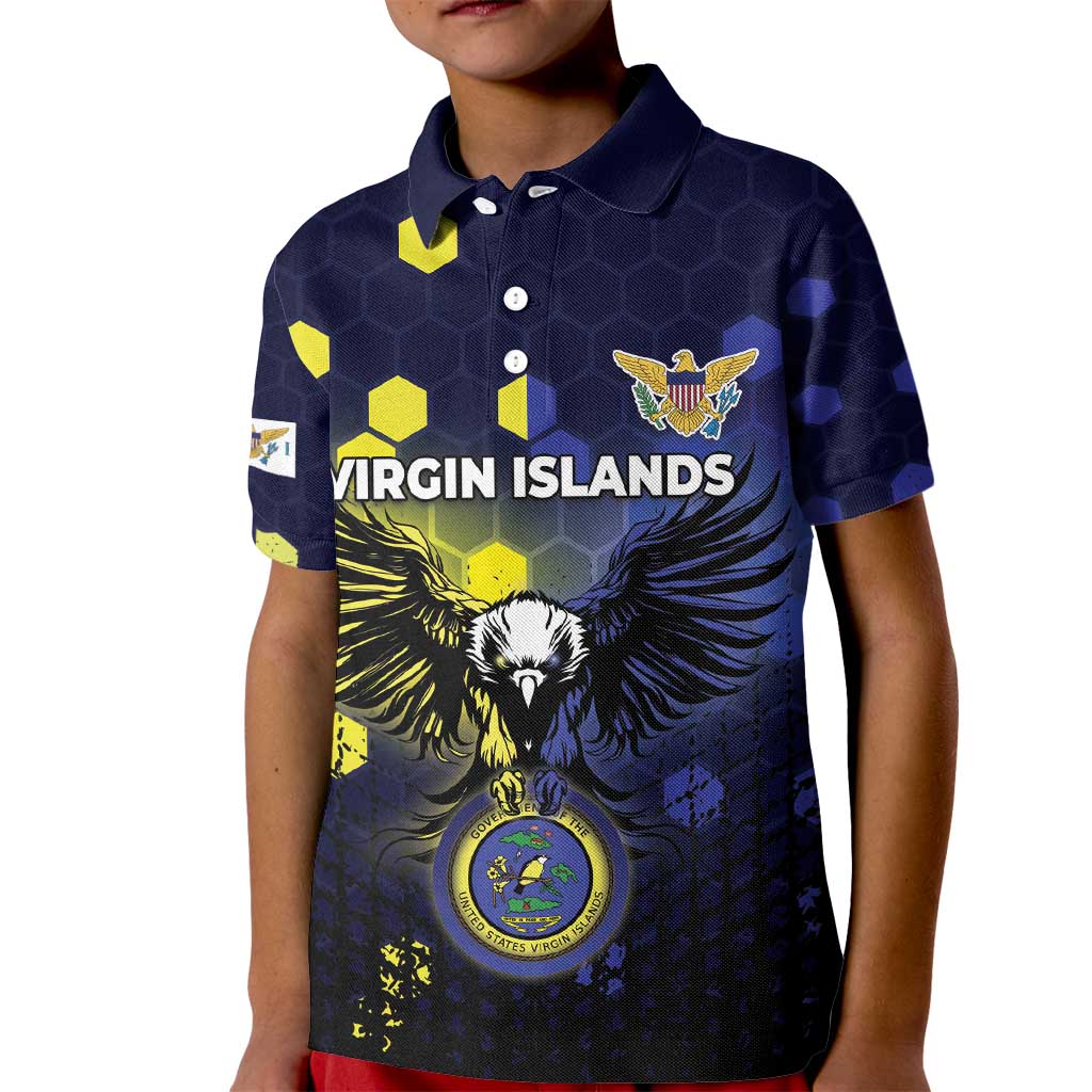 Personalized United States Virgin Islands Kid Polo Shirt Eagle Bird Unique Style - Wonder Print Shop