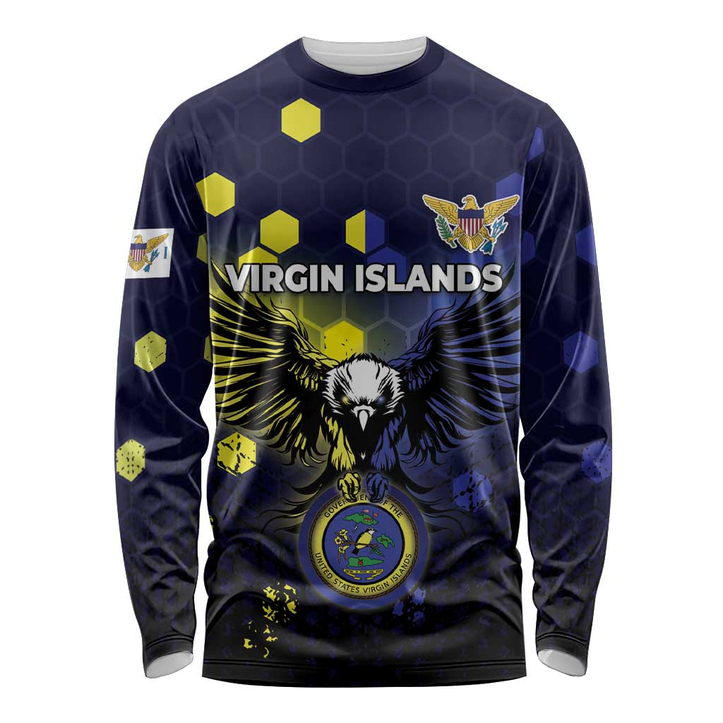 Personalized United States Virgin Islands Long Sleeve Shirt Eagle Bird Unique Style - Wonder Print Shop
