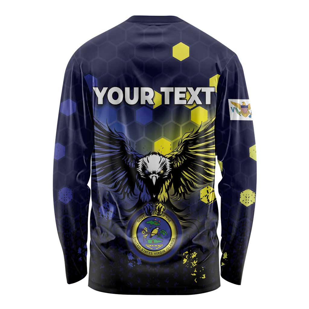 Personalized United States Virgin Islands Long Sleeve Shirt Eagle Bird Unique Style - Wonder Print Shop