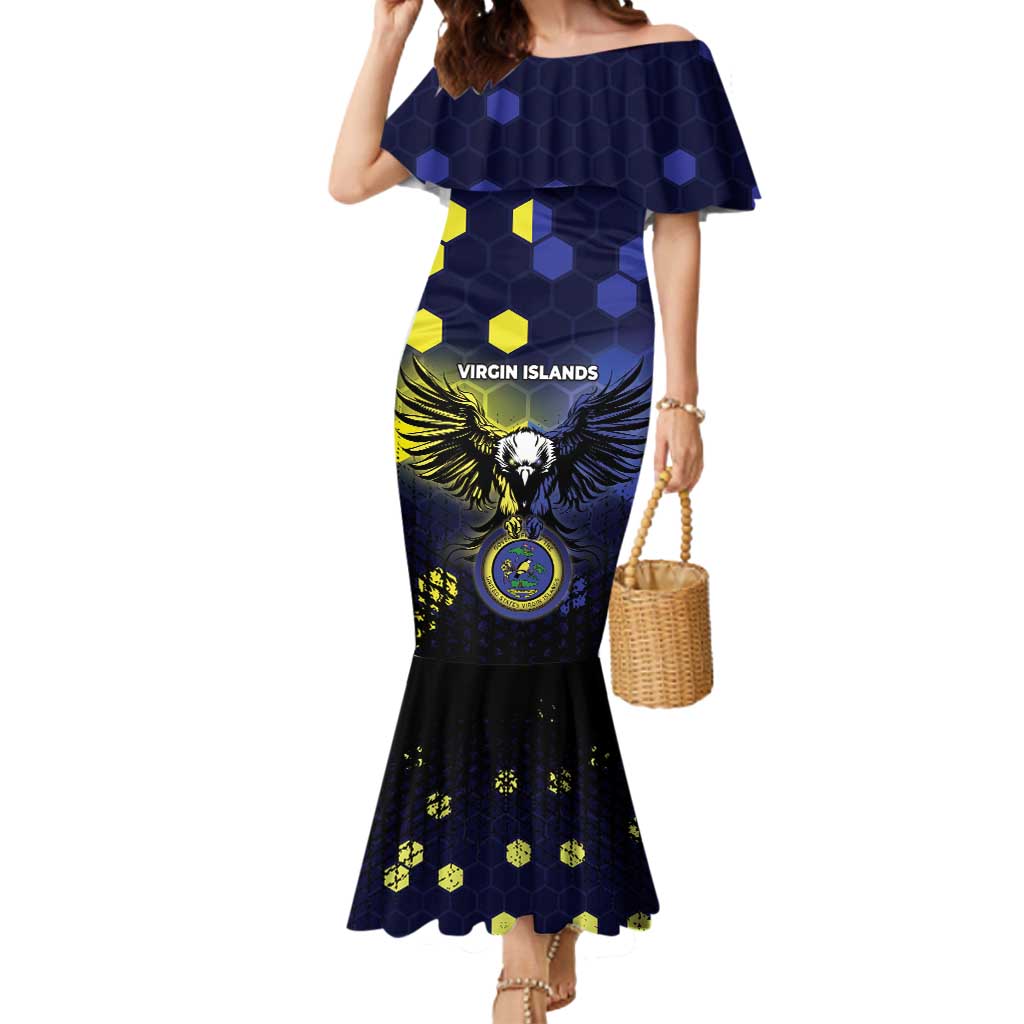 Personalized United States Virgin Islands Mermaid Dress Eagle Bird Unique Style - Wonder Print Shop