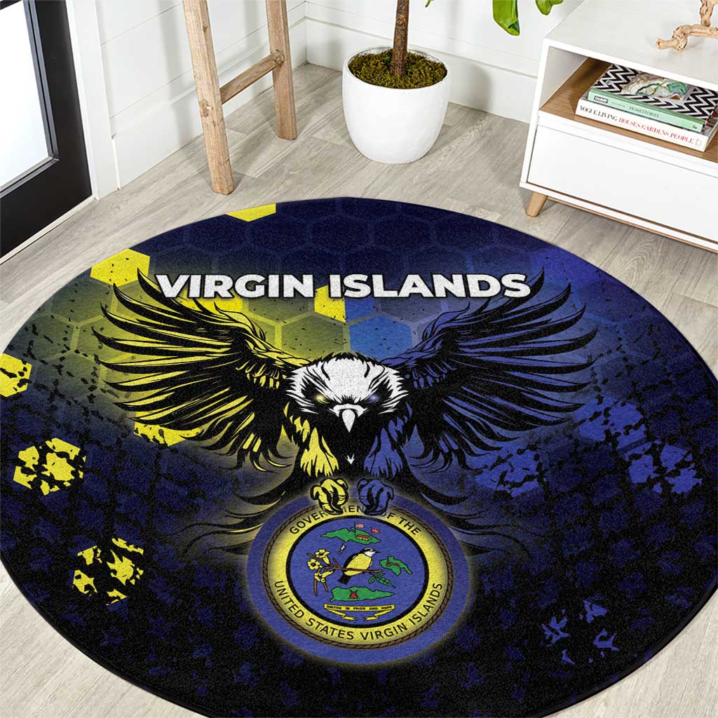 United States Virgin Islands Round Carpet Eagle Bird Unique Style - Wonder Print Shop