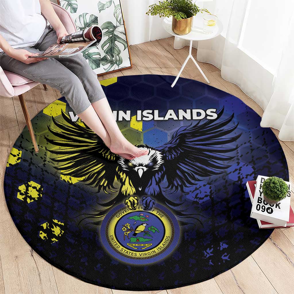 United States Virgin Islands Round Carpet Eagle Bird Unique Style - Wonder Print Shop