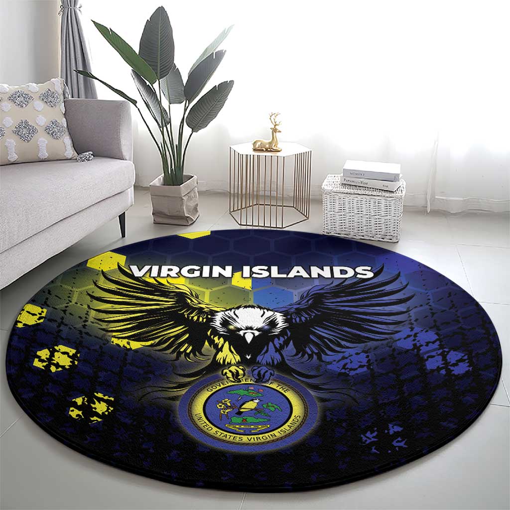 United States Virgin Islands Round Carpet Eagle Bird Unique Style - Wonder Print Shop