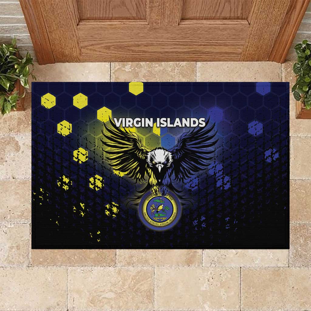 United States Virgin Islands Rubber Doormat Eagle Bird Unique Style - Wonder Print Shop