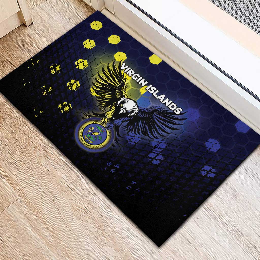 United States Virgin Islands Rubber Doormat Eagle Bird Unique Style - Wonder Print Shop